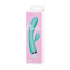 Vibrator with clitoral stimulator Flovetta by Toyfa Iris, silicone, mint, 22 cm