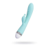 Vibrator with clitoral stimulator Flovetta by Toyfa Iris, silicone, mint, 22 cm