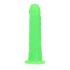 Slim Realistic Dildo with Suction Cup - Glow in the Dark - 6\'\' / 15,5 cm