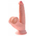 Dildo 3D z jądrami i przyssawką 15,2cm King Cock