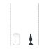 Slim Silicone Anal Plug - M - Black