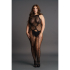 Crotchless Leopard Bodystocking - Plus Size