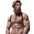 FETISH SUBMISSIVE ATTITUDE - MENS ECO-LEATHER BACK HARNESS