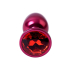 Red anal plug TOYFA Metal with a red colored gem