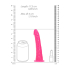 Slim Realistic Dildo with Suction Cup - Glow in the Dark - 6\'\' / 15,5 cm