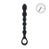 Beaded Snake Silicone Anal Probe with Loop - Black