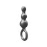 ToyJoy Buttocks The Stuffer 3-Balls Metallic Silicone Plug