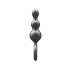 ToyJoy Buttocks The Stuffer 3-Balls Metallic Silicone Plug