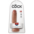 Dildo King Cock cieliste z przyssawką dł. 17,8cm