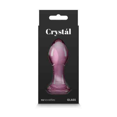 Szklany Korek analny Gem Pink 8,9cm Crystal