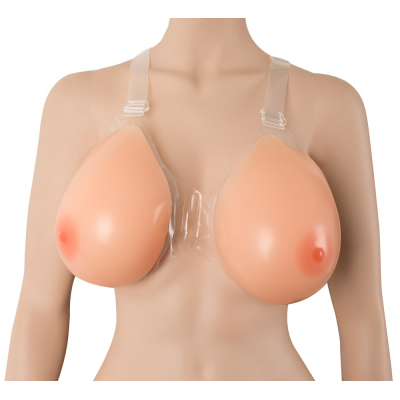 Silikonowe piersi na ramiączkach z możliwością regulacji