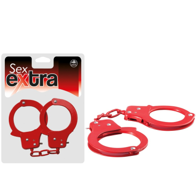 Kajdanki metalowe Sex Extra czerwone