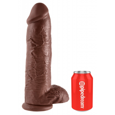 Realistyczne Dildo King Cock brązowe dł. 30,5cm