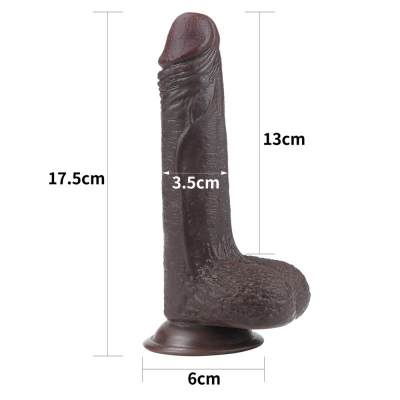 Długie czarne dildo z przyssawką 17,5cm Lovetoy