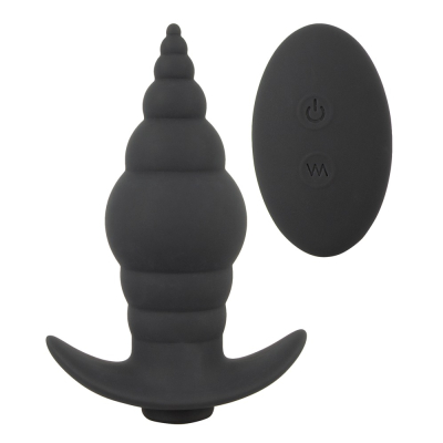 Korek analny z potężnymi wibracjami 9,6cm Black Velvets
