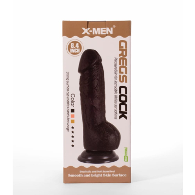 Dildo Czarny Greg's Cock z przyssawką 20cm X-MEN