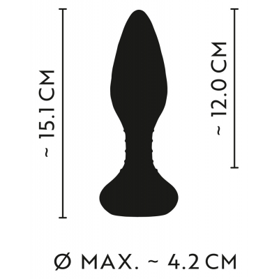 Korek analny z wibracjami i pilotem 12m - 15,1 cm