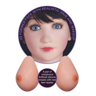 Realistyczna lalka z silikonowymi piersiami i 3 otworami