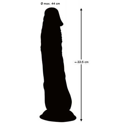 Elastyczne Dildo z mocną przyssawką 22,5cm