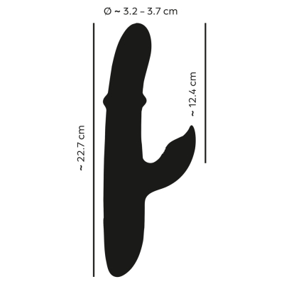 Wibrator z poruszającym się pierścieniem 22,7 cm Smile