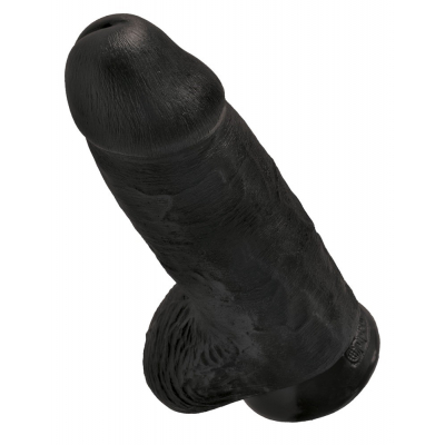 King Cock Grube czarne dildo z przyssawką 22,9cm