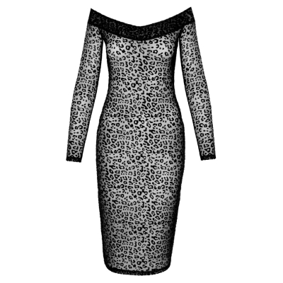 Sukienka Leopard Seksowna i prześwitująca M Noir Handmade