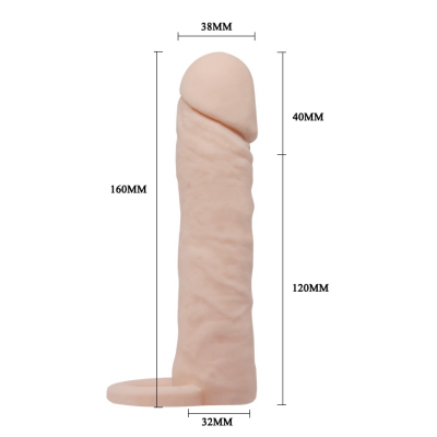 Nakładka na penisa 16cm wydłuża penisa o 4cm Pretty Love