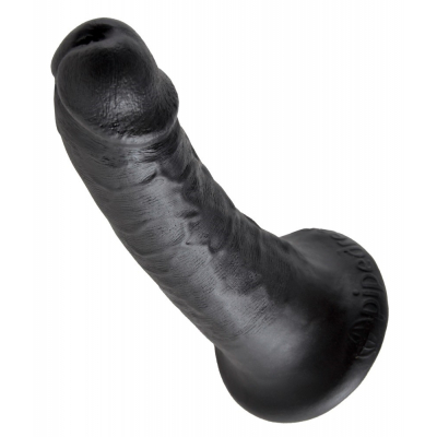 Zakrzywione Dildo King Cock czarne dł. 17cm