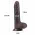 Długie czarne dildo z przyssawką 17,5cm Lovetoy