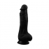 Silikonowe czarne dildo z przyssawką 20,5cm