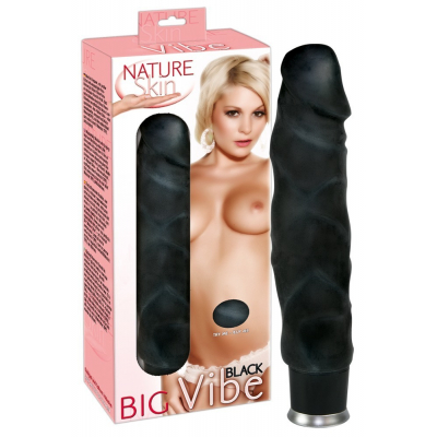 Wibrator - Nature Skin - Big Vibe, czarny realistyczny penis!