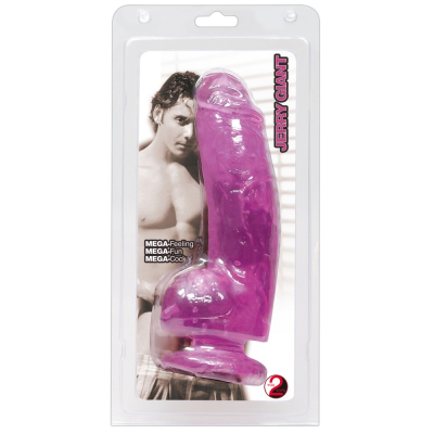 Jerry Giant Dildo przezroczysty różowy z przyssawką