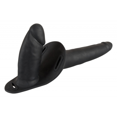 Podwójny regulowany StrapOn dildo - 15cm i 8cm