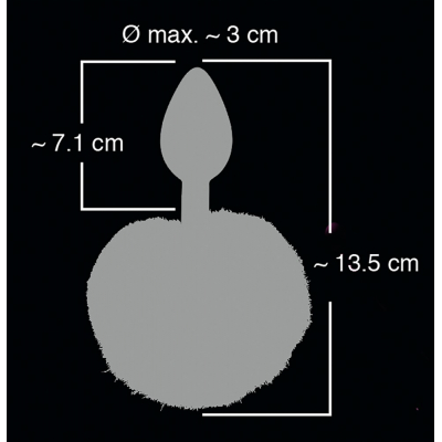 Korek analny z króliczym futerkowym ogonkiem