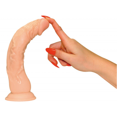 Sporych rozmiarów realistyczne dildo z wyodrębnioną główką 23cm