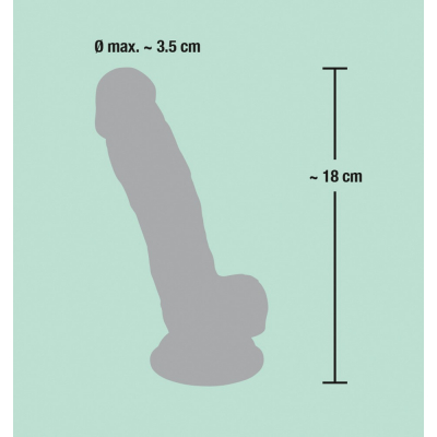 Silikonowe dildo medyczne z przyssawką 18cm