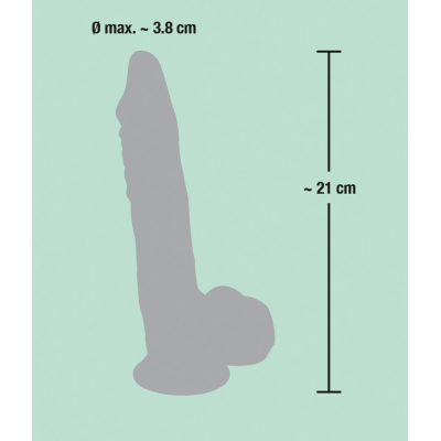 Silikonowe dildo medyczne z przyssawką 21cm