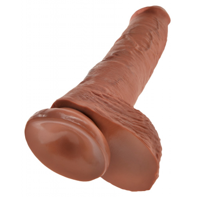 Realistyczne czarne dildo z przyssawką 27cm