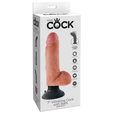 Świetne dildo z przyssawką i wibracjami 13,3 cm