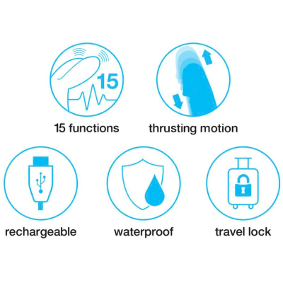 Wibrator wodoodporny ze stymulacją łechtaczki