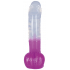 Żelowe dwukolorowe dildo z mocną przyssawką 19cm