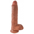 Realistyczne czarne dildo z przyssawką 27cm