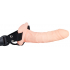 Strap-On Dildo z otworem na penisa i wibracjami 17cm