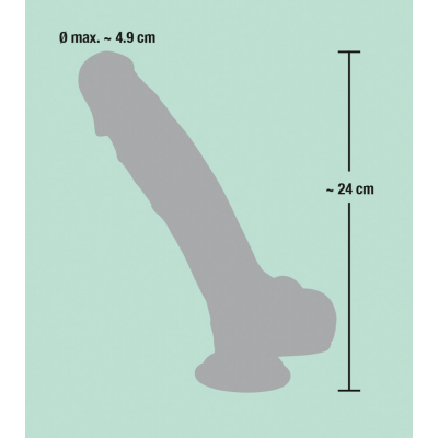 Silikonowe dildo medyczne z przyssawką 24cm