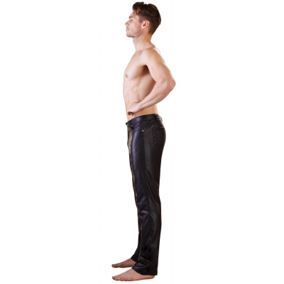 Męskie matowe spodnie z tylnymi kieszeniami L