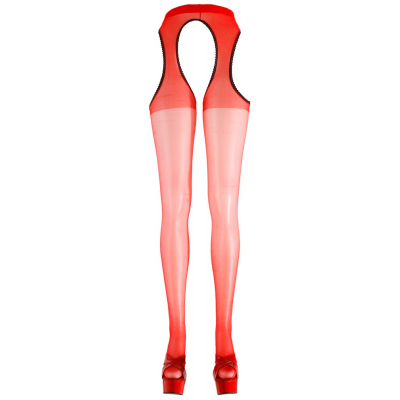 Sex rajstopy strippanty czerwone L/XL