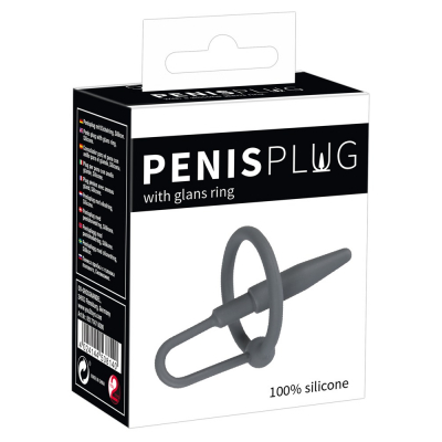 Silikonowy dilator z pierścieniem na penisa BDSM