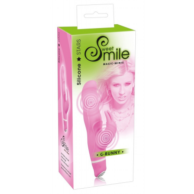 Smile zakrzywiony wibrator ze stymulatorem łechtaczki 15cm