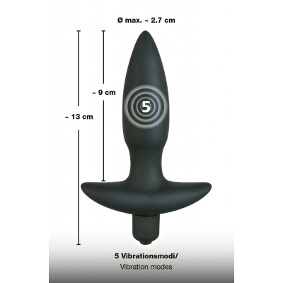 Korek analny mały kotwica - 5 poziomów wibracji