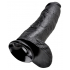 Czarne potężne dildo Penis z mocną przyssawką 30,5cm